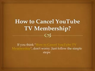 how to cancel youtube tv membership