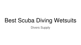 Best Scuba Diving Wetsuits
