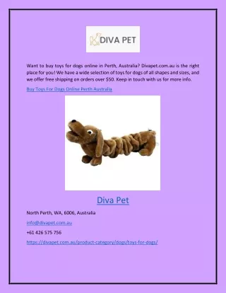 Buy Toys For Dogs Online Perth Australia Divapet.com.au