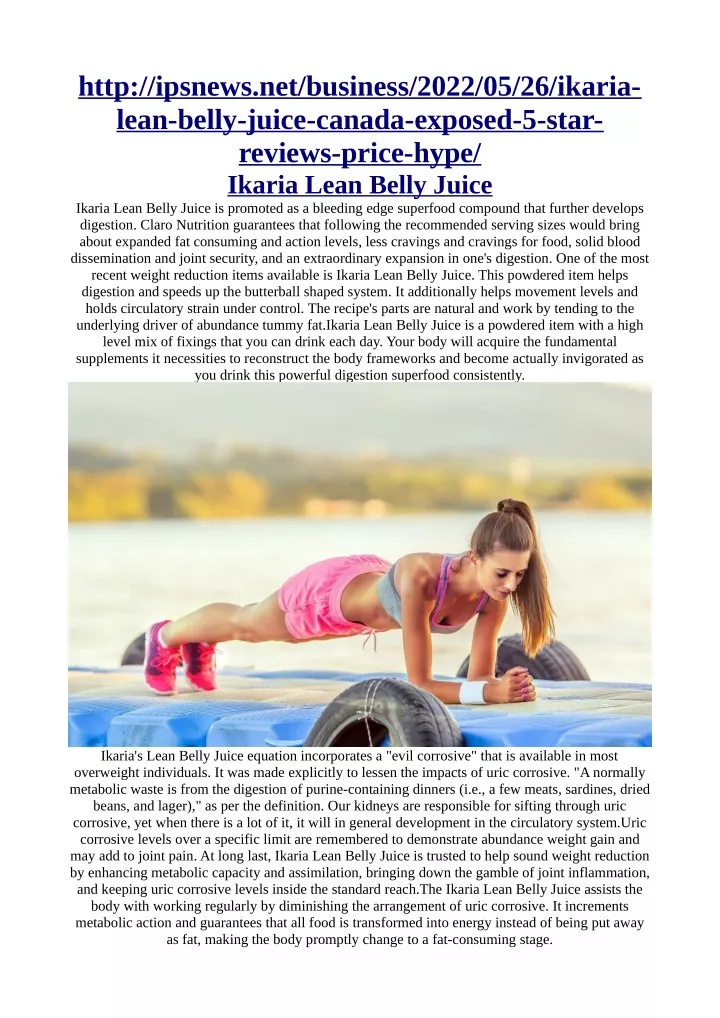 Ppt Ikaria Lean Belly Juice Is Perfect For People Weight Decline Powerpoint Presentation Id 7208