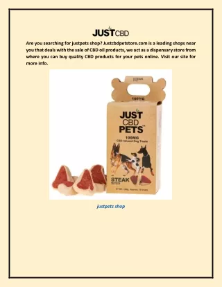 Justpets Shop Justcbdpetstore.com