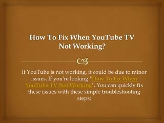 how to fix when youtube tv not working