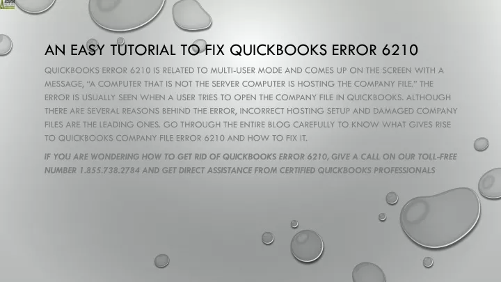 an easy tutorial to fix quickbooks error 6210