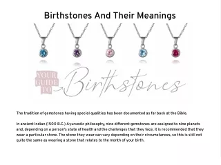 Birthstones And Their Meanings