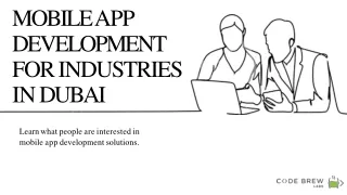 Mobile App Development For Industries in Dubai
