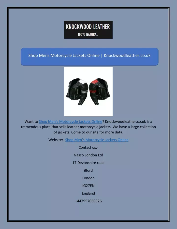 shop mens motorcycle jackets online