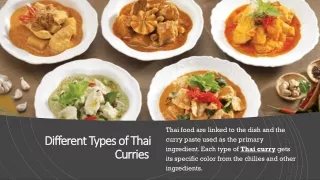 Different Types of Thai Curries