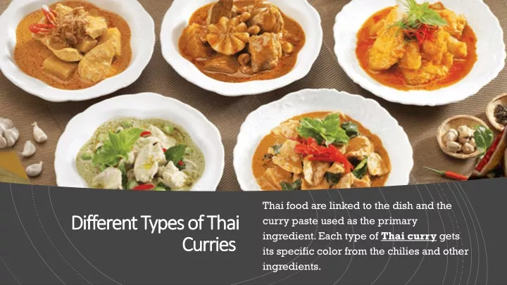 different types of thai curries