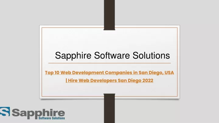 sapphire software solutions