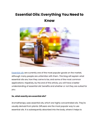 essential oils everything you need to know