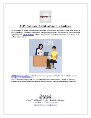 aeps software mlm software in lucknow