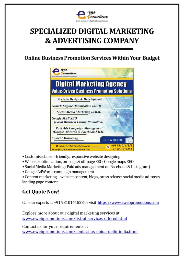 specialized digital marketing advertising company