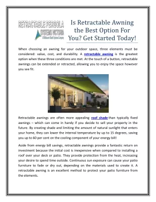 is retractable awning the best option