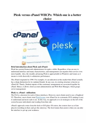 plesk versus cpanel whcps which one is a better