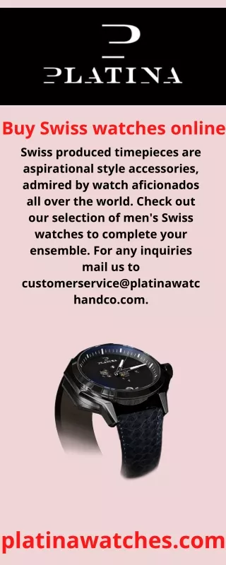 Buy Swiss watches online