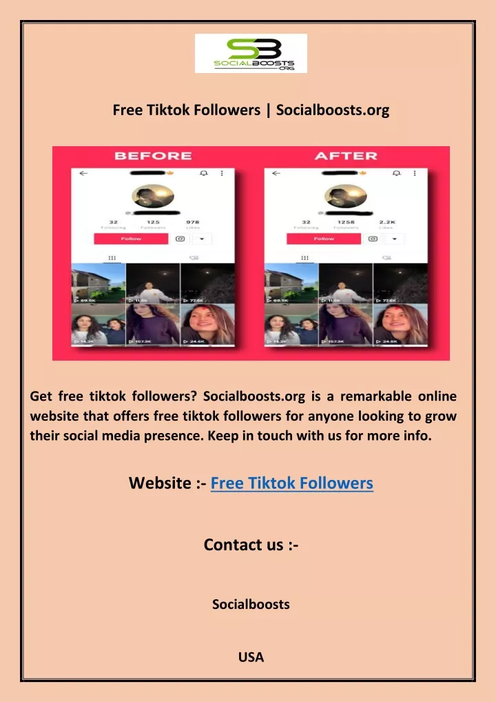 free tiktok followers socialboosts org