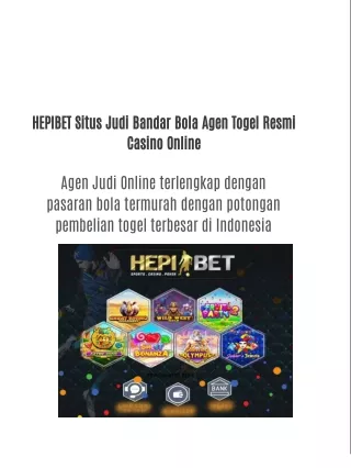 HEPIBET Situs Judi Bandar Bola Agen Togel Resmi Casino Online