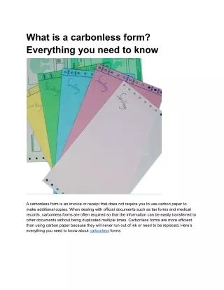 What is a carbonless
