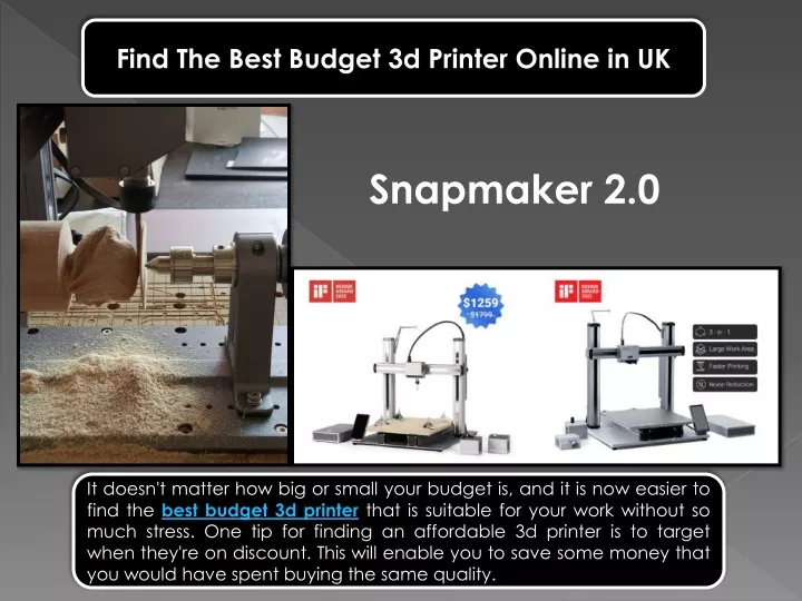 find the best budget 3d printer online in uk