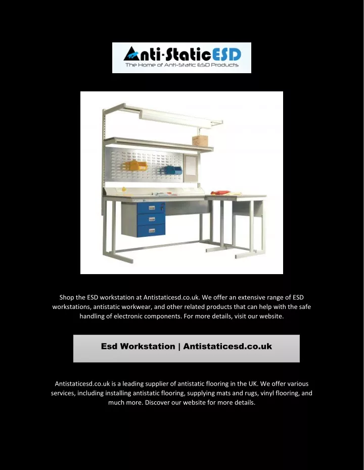 shop the esd workstation at antistaticesd