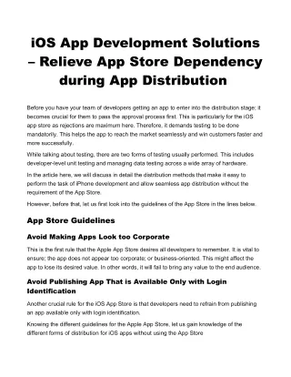 iOS App Distribution Tactics – What If I Don’t Want to Use App Store