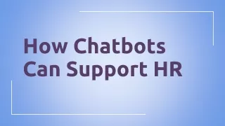 how chatbots can support hr