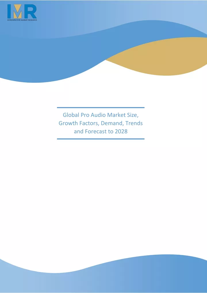 global pro audio market size growth factors