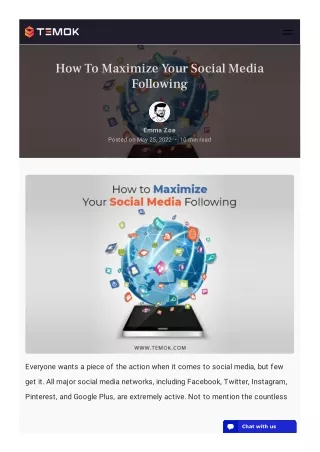 how to maximize your social media following