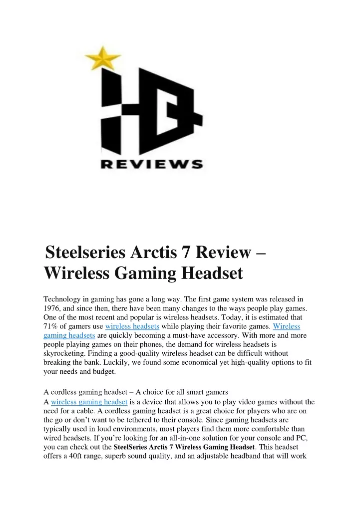 steelseries arctis 7 review wireless gaming