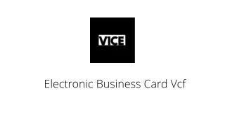 Electronic Business Card Vcf