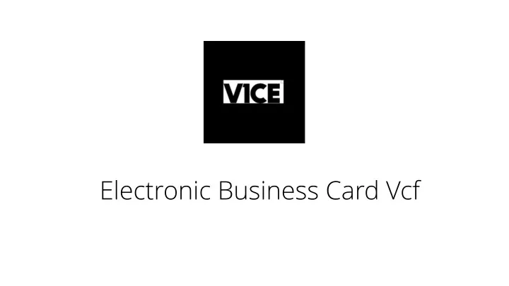 electronic business card vcf