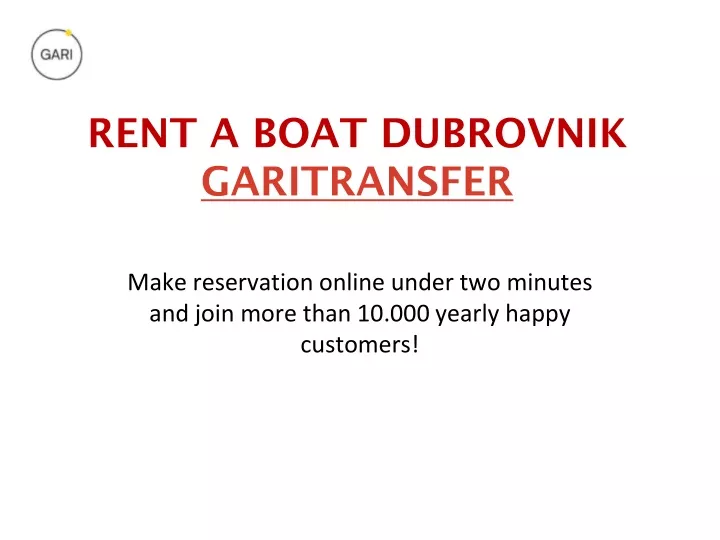 rent a boat dubrovnik garitransfer