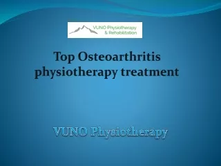 Top Osteoarthritis physiotherapy treatment