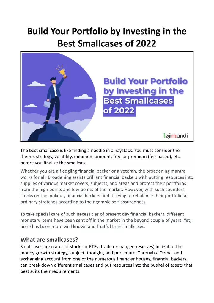 build your portfolio by investing in the best