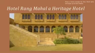 Hotels in Jaisalmer