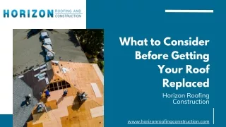 What to Consider Before Getting Roof Replaced