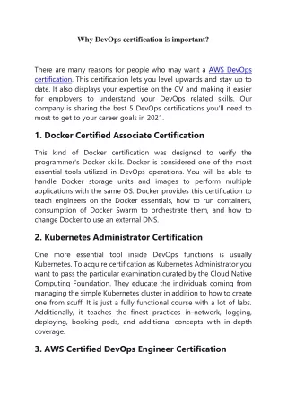 Why DevOps certification is important