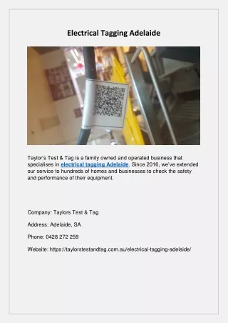 electrical tagging adelaide