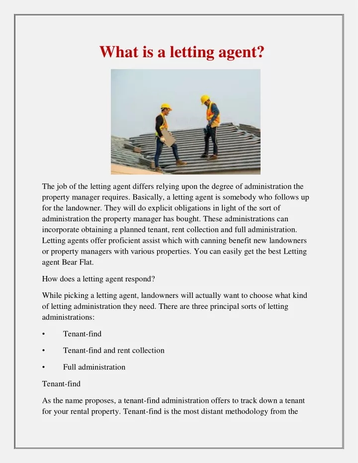 what is a letting agent