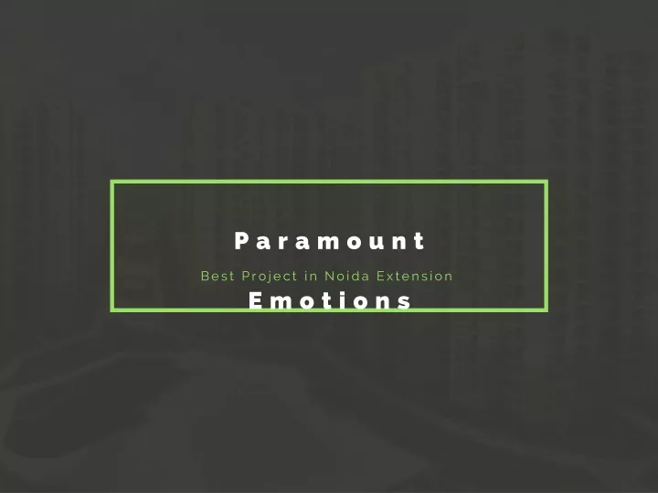 paramount emotions