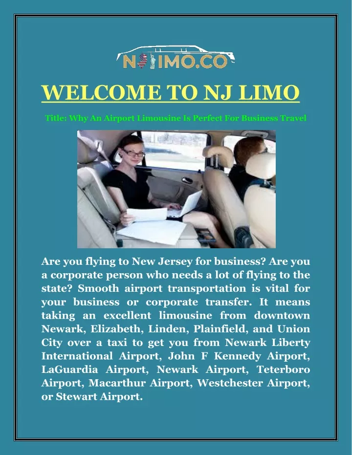 welcome to nj limo