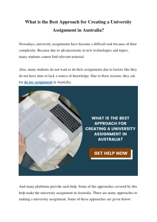 what is the best approach for creating