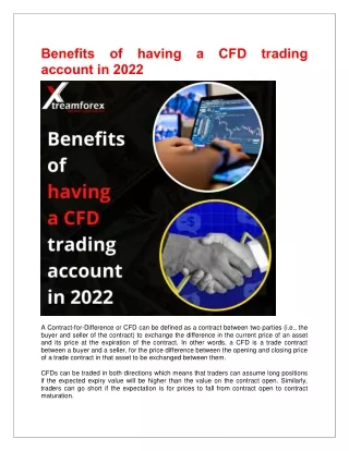 Benefits of having a CFD trading account in 2022