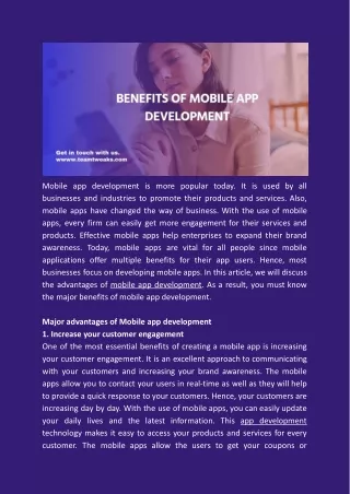 mobile app development is more popular today
