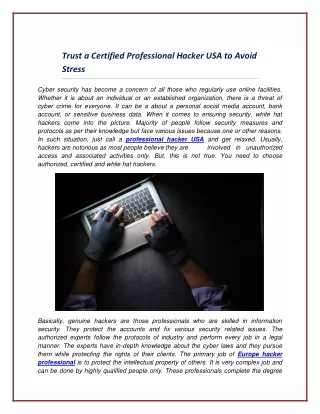 trust a certified professional hacker