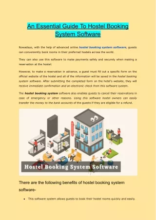 an essential guide to hostel booking system