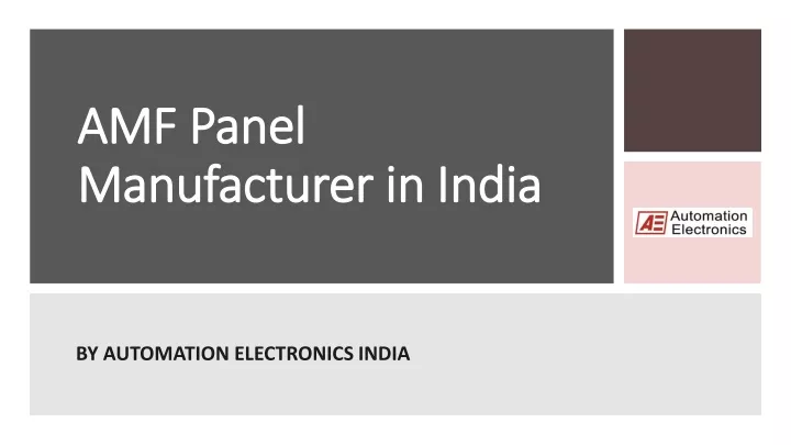 amf panel manufacturer in india