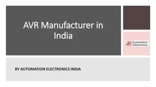 AVR Manufacturer in india