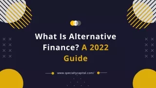 What Is Alternative Finance A 2022.
