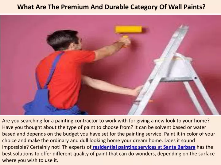 what are the premium and durable category of wall paints